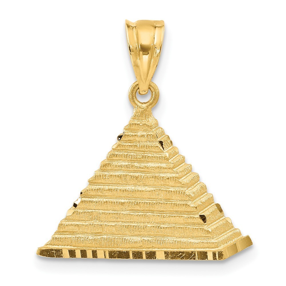14k Yellow Gold Travel Pyramid Necklace/Bracelet Charm Pendant